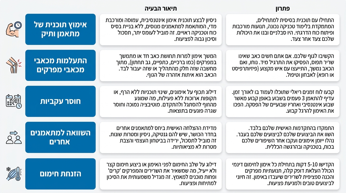 טעויות נפוצות שמתחילים עושים בחדר כושר ואיך להימנע מהן
