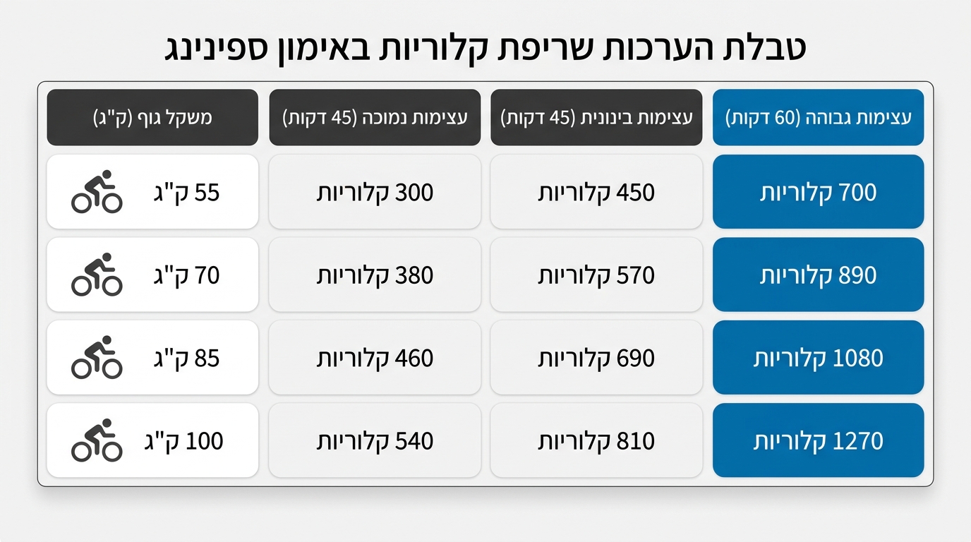 ספינינג שריפת קלוריות: כמה קלוריות שורפים בשיעור ואיך זה עוזר לירידה במשקל