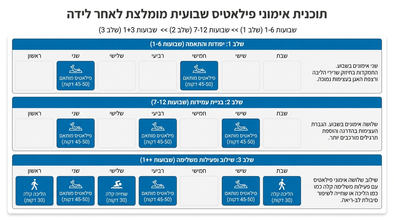 פילאטיס לטיפול בהיפרדות בטנית אחרי לידה