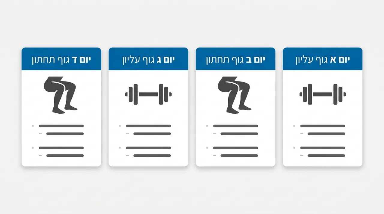 תוכנית מסה לארבעה ימים בפיצול AB - דוגמה מהשטח